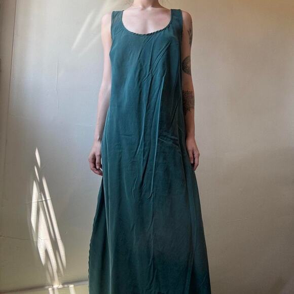 Universal Thread Teal Green Slip Maxi Dress Women’s Medium - Picture 1 of 7